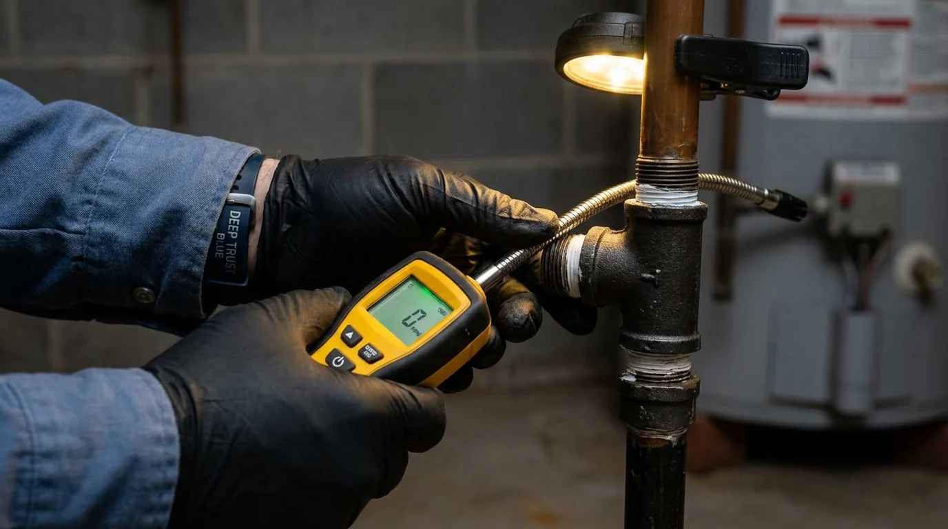 Gas leak detection with electronic sniffer by Johns Plumbing LLC in Pearisburg