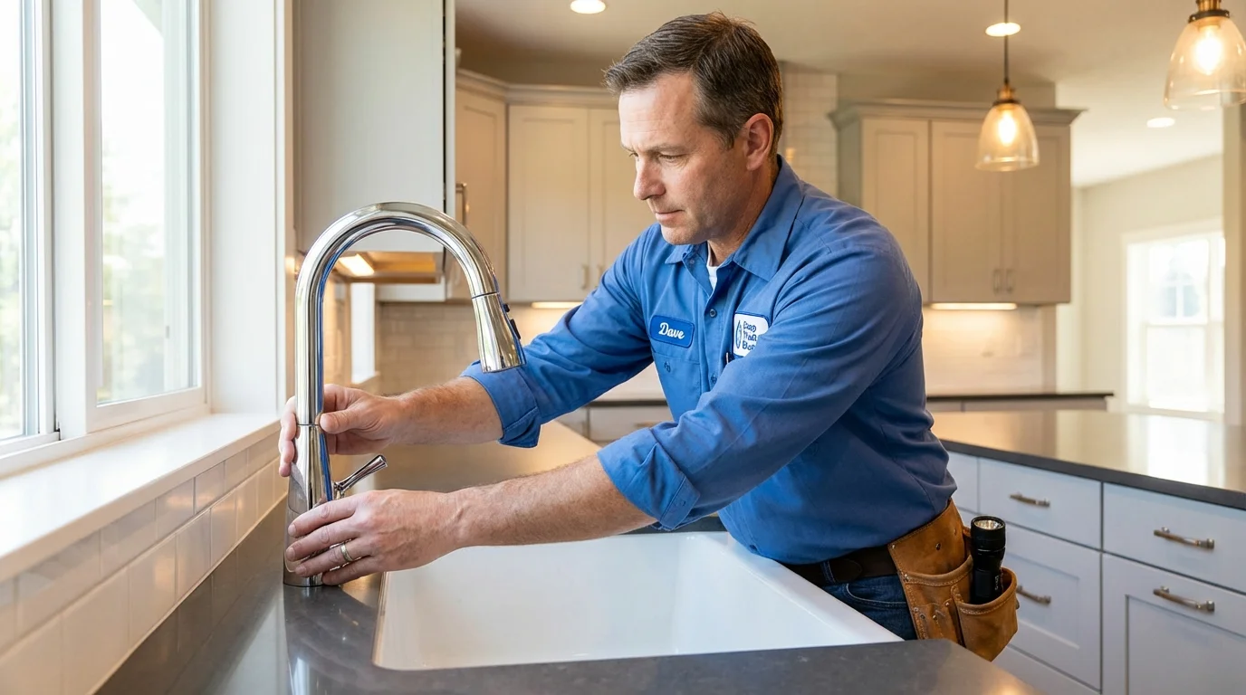 Kitchen faucet installation by Johns Plumbing LLC in Pearisburg